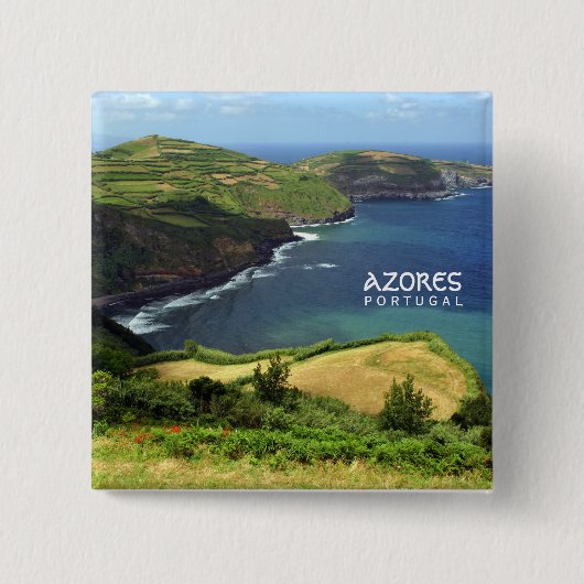 Azoren Foto, Portugal Button (Vorderseite)