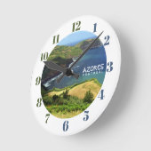 Azoren Foto, Portugal Runde Wanduhr (Winkel)
