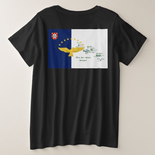 Azoren Große Größe T-Shirt (Design Rückseite)
