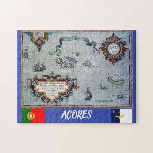 AZOREN Historical Map Jigsaw Puzzle (Horizontal)