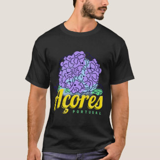 Azoren Hydrangea Blume Portugal Vintag T-Shirt