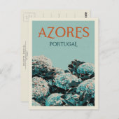 Azoren-Hydrangeas-Beispiel Portugal Postkarte (Vorne/Hinten)