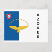 Azoren-Insel-Portugal-Flaggen-Postkarten Postkarte (Vorderseite)