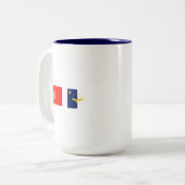 Azoren-Insel-Tasse Zweifarbige Tasse (Vorderseite Links)