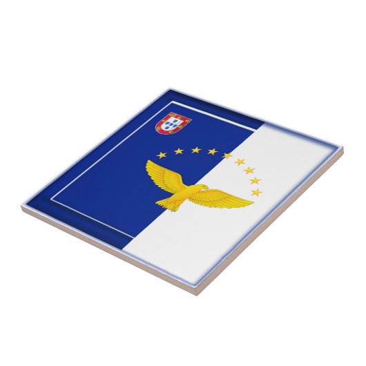 Azoren-Inselflagge Fliese (Seite)