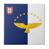 Azoren-Inselflagge Fliese (Vorderseite)