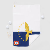 Azoren Inseln Flagge Golf Handtuch (Insitu)