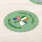 Azoren Irland USA Kleeblatt Flag Personalisiert Untersetzer (angewinkelt)