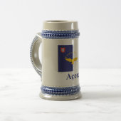 Azoren kennzeichnen mit Namen auf portugiesisch Bierglas (Vorderseite Links)