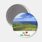 Azoren Küstenlandschaft Magnet (Vorderseite/Rückseite)