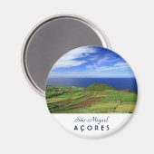 Azoren Küstenlandschaft Magnet (Vorderseite/Rückseite)