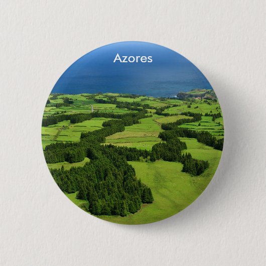 Azoren-Landschaft Button (Vorderseite)