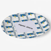 Azoren - Personalisierte Flagge auf Azoren Pappteller (Schrägansicht)