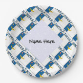 Azoren - Personalisierte Flagge auf Azoren Pappteller (Vorderseite)