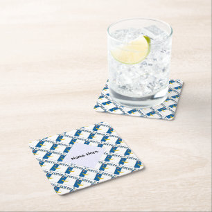 Azoren - Personalisierte Flagge auf Azoren Rechteckiger Pappuntersetzer