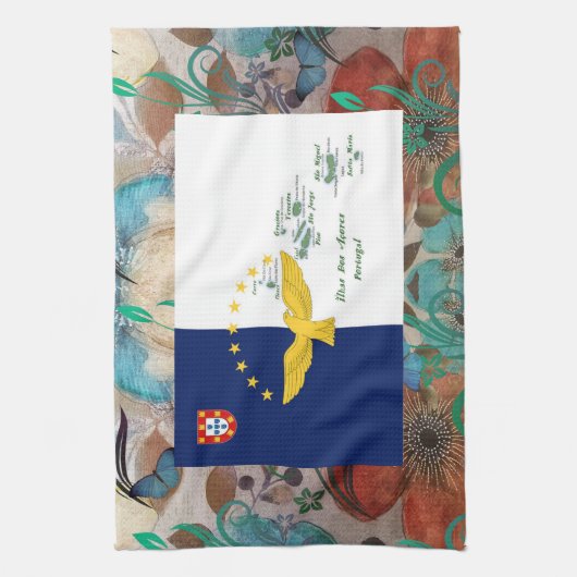 Azoren, Portugal Geschirrtuch (Vertikal)