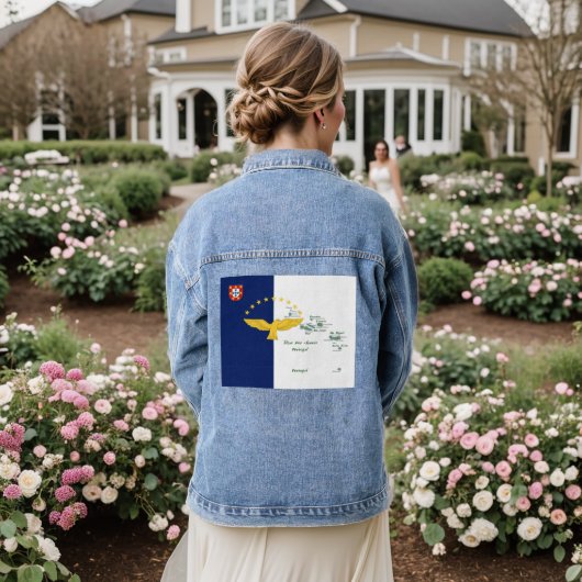 Azoren, Portugal Jeansjacke (Hochzeit Rückseite)