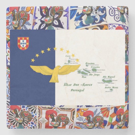 Azoren Portugal Steinuntersetzer (Vorderseite)