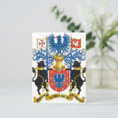 Azoren (Portugal) Wappen Postkarte (Stehend Vorderseite)