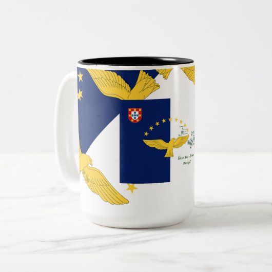 Azoren, Portugal Zweifarbige Tasse (Vorderseite Links)