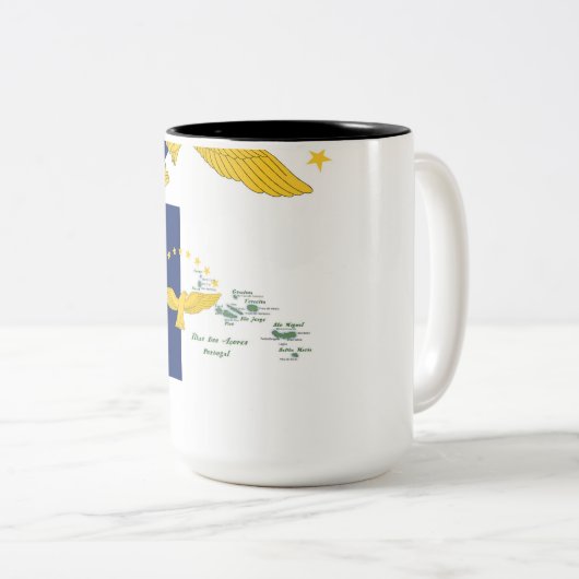 Azoren, Portugal Zweifarbige Tasse (VorderseiteRechts)