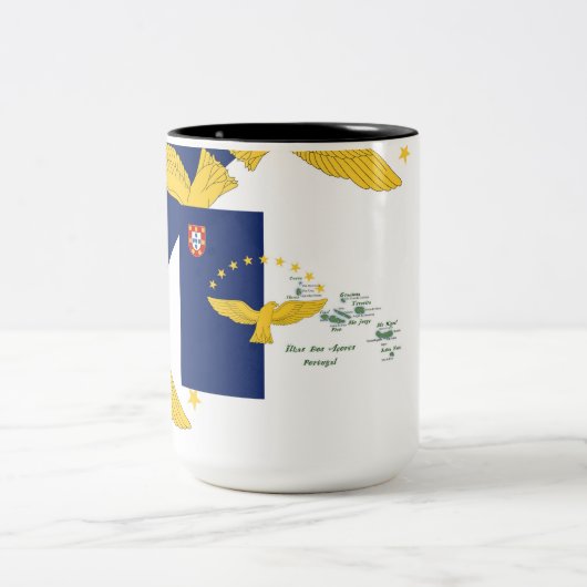 Azoren, Portugal Zweifarbige Tasse (Mittel)