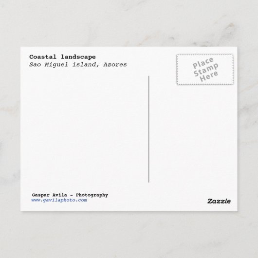Azoren Postkarte (Rückseite)
