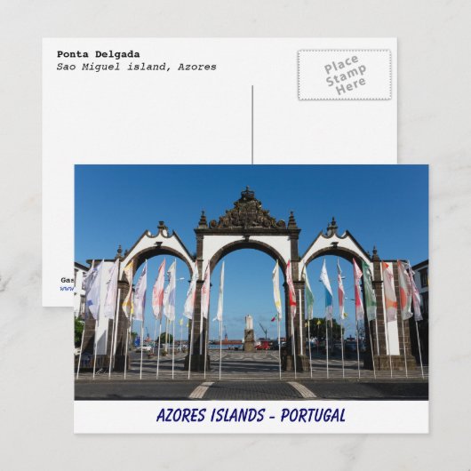 Azoren Postkarte (Vorne/Hinten)