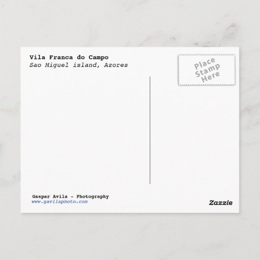 Azoren Postkarte (Rückseite)