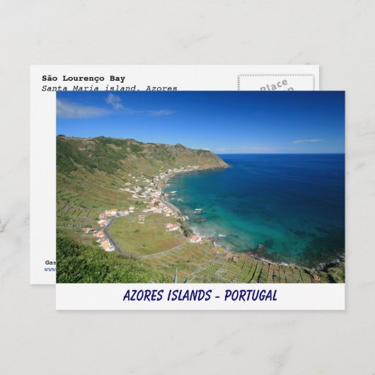 Azoren Postkarte (Vorne/Hinten)