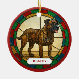 Azoren-Rinderhund Keramik-Kreis-Ornament Keramik Ornament