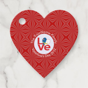 Azoren Rot LOVE Flag Personalisiert Geschenkanhänger