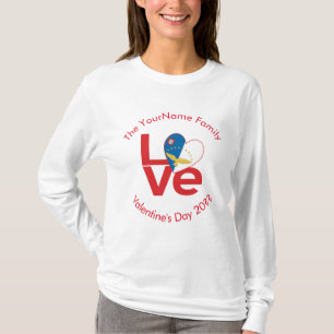 Azoren Rot LOVE Flag Personalisiert T-Shirt