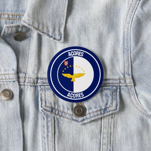 Azoren-RundEmblem Button (Beispiel)