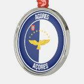 Azoren-RundEmblem Ornament Aus Metall (Links)