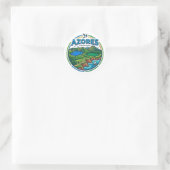 AZOREN RUNDER AUFKLEBER (Tasche)