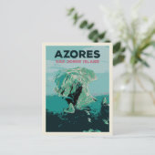 Azoren Saint Jorge Insel, Portugal Illustration Postkarte (Stehend Vorderseite)