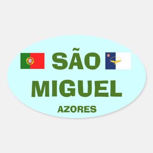 Azoren - Sao Miguel Azores Oval Sticker (Vorderseite)