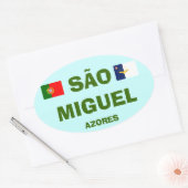Azoren - Sao Miguel Azores Oval Sticker (Umschlag)