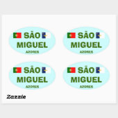 Azoren - Sao Miguel Azores Oval Sticker (Blatt)