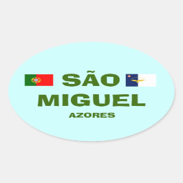 Azoren - Sao Miguel Azores Oval Sticker