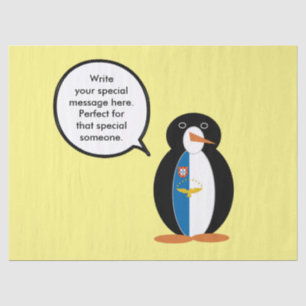 Azoren sprechende Ms Penguin Personalisiert Seidenpapier