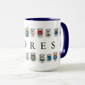 Azoren-Stadtmantel bewaffnet Tasse (VorderseiteRechts)