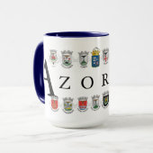Azoren-Stadtmantel bewaffnet Tasse (Vorderseite Links)