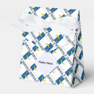 Azoren und Azoren - Personalisiert gezogene Flagge Geschenkschachtel