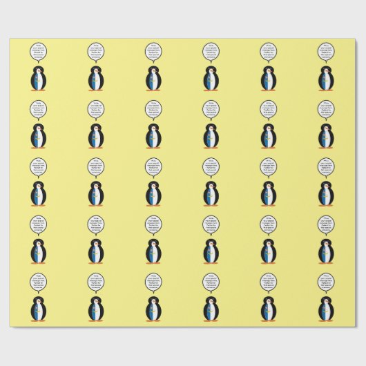 Azoren Vortrag von Penguin Personalisiert Geschenkpapier (Flach)