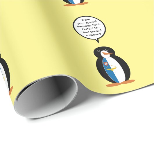 Azoren Vortrag von Penguin Personalisiert Geschenkpapier (Rolleneckpunkt)