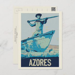 Azoren Whale Jäger - Beispiel Portugal Postkarte
