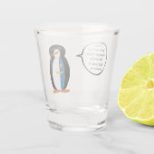 Azorenflagge Vortrag von Frau Penguin-Shotglas Schnapsglas (Rückseite)