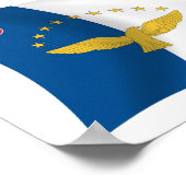 Azores Flag Poster Print (Ecke)